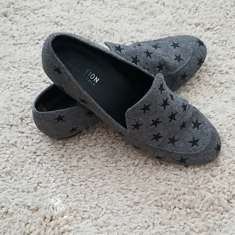 Kenneth Cole Welton Gray Wool Felt Star Loafer 7
